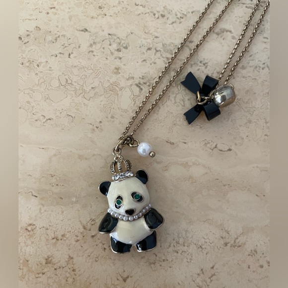Betsey Johnson Panda Necklace - Picture 1 of 5
